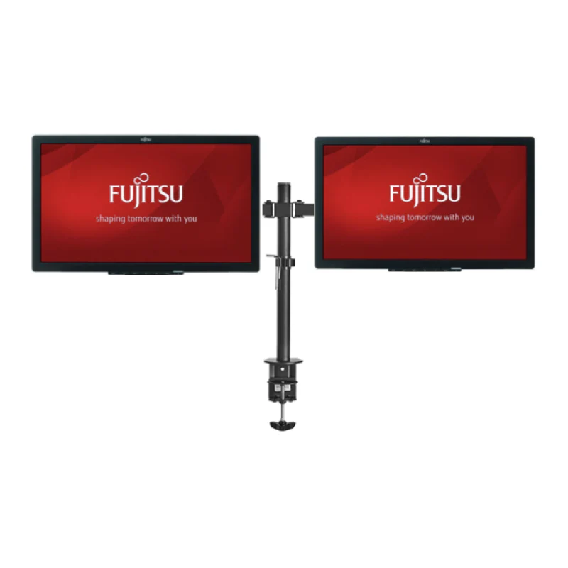 2x Fujitsu B22T-7 22″ Monitor + Dual Arm Stand Bundle