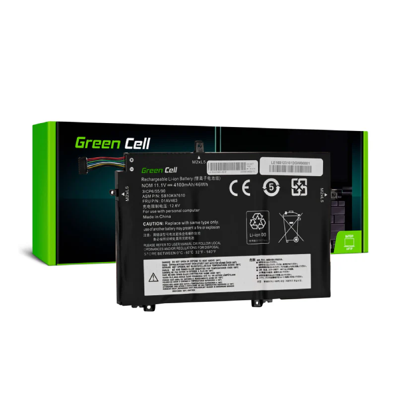Green Cell Battery L17C3P52 L17L3P52 L17M3P53 L17M3P54 for Lenovo ThinkPad L480 L490 L580 L590 L14 L15 Gen 1 Gen 2