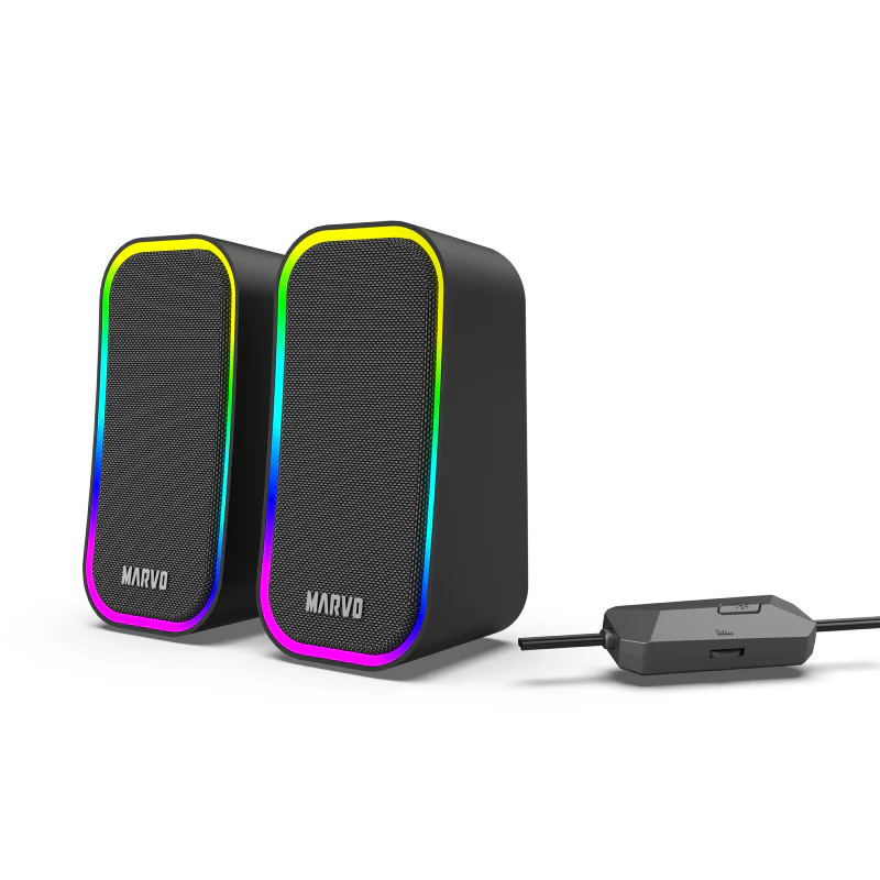 Marvo Scorpion SG-285 Havoc 20 USB Powered Stereo RGB 6W Gaming Speakers (Black) - Image 2