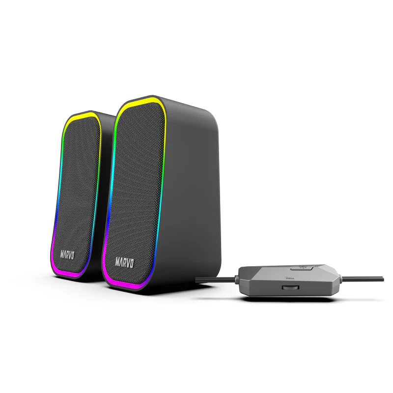 Marvo Scorpion SG-285 Havoc 20 USB Powered Stereo RGB 6W Gaming Speakers (Black) - Image 5