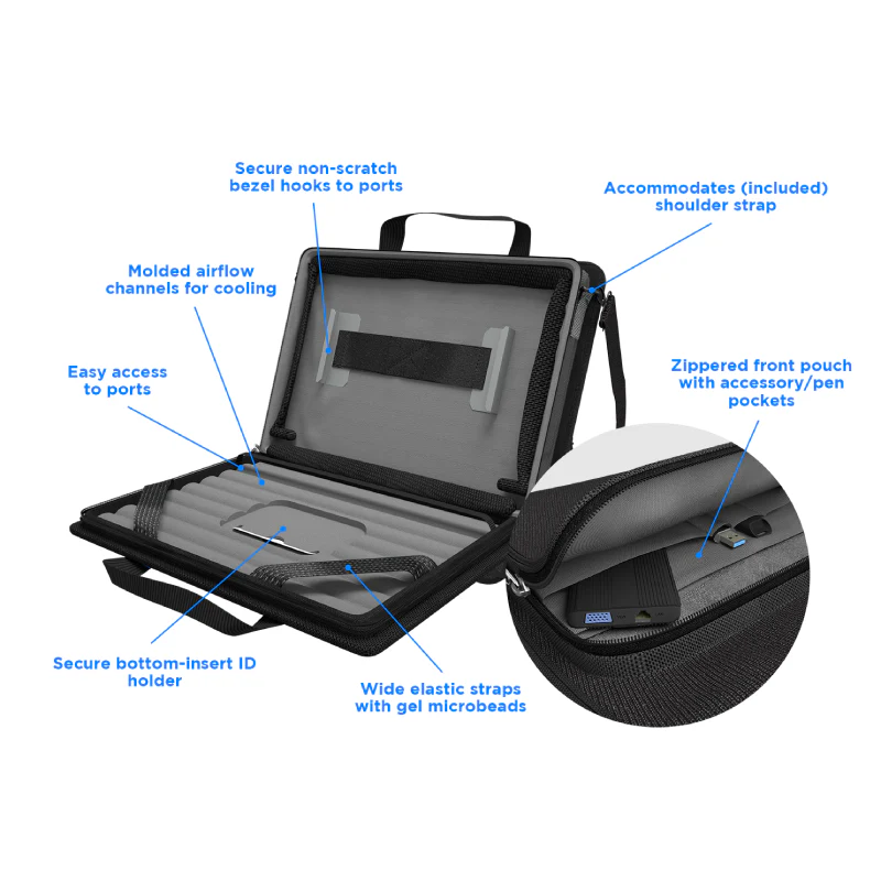 MaxCases Explorer 5 Work-In Case w/Pocket 15" w/ Shoulder Strap - Image 5