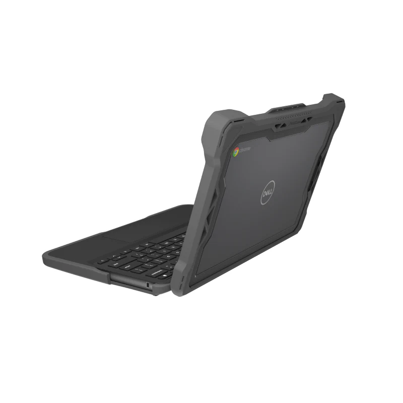 MaxCases Extreme Shell-F Slide Case (ESL bottom panel) for Dell 3120 Windows Clamshell 11.6" (Gray/Clear) - Image 2