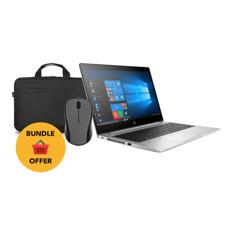 Teqcycle Remanufactured HP Elitebook 840 G6 Core i5-8265U Bundle with Bag/Mouse